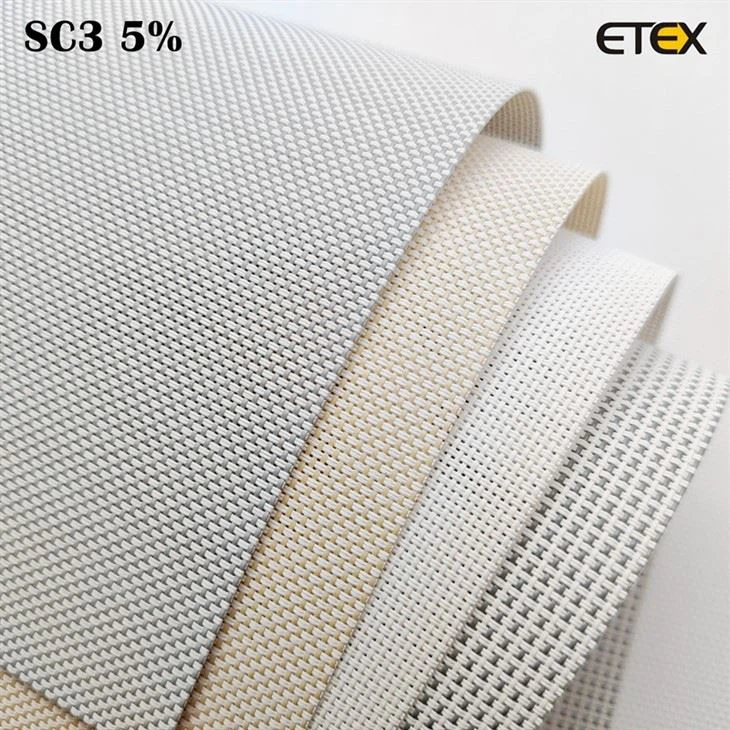 SC3 5% Anti UV Fire Retardant Sunscreen Blinds Fabrics